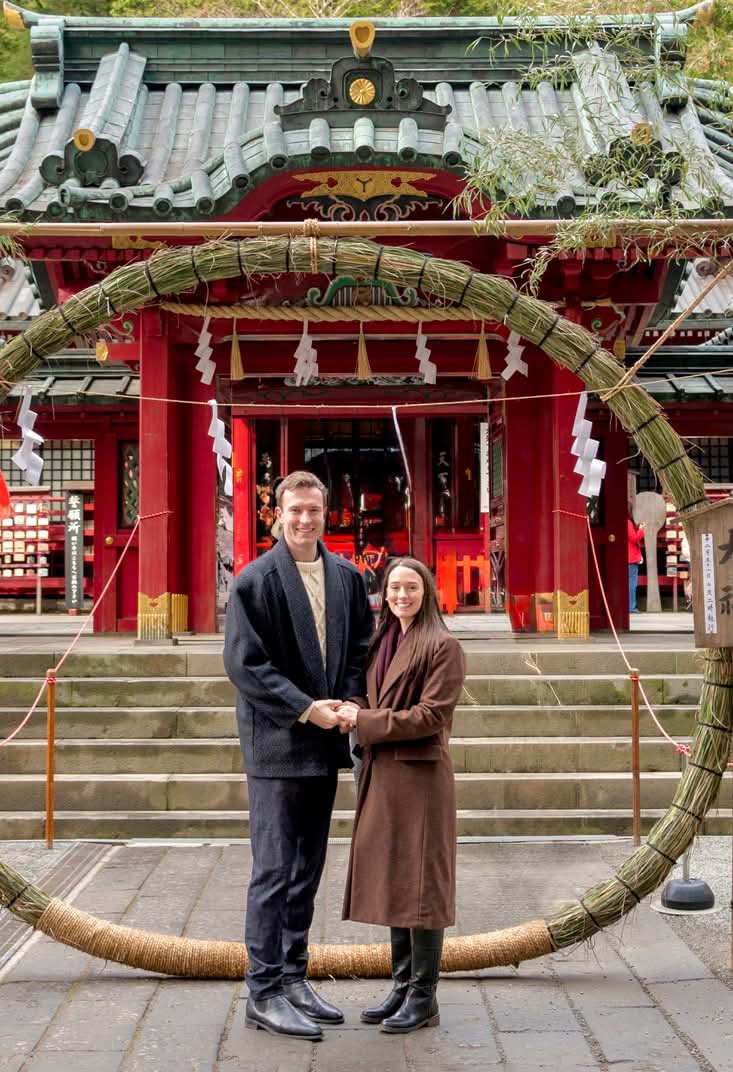 Red shrine in Japan